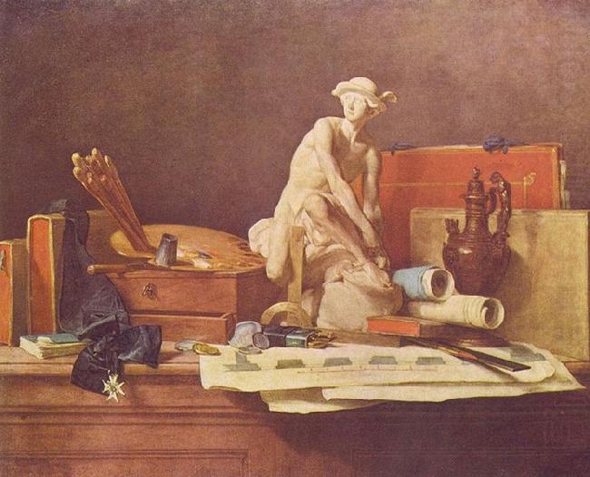 Die Attribute der Kunste und die Belohnungen, die ihnen gewahrt werden, Jean Simeon Chardin